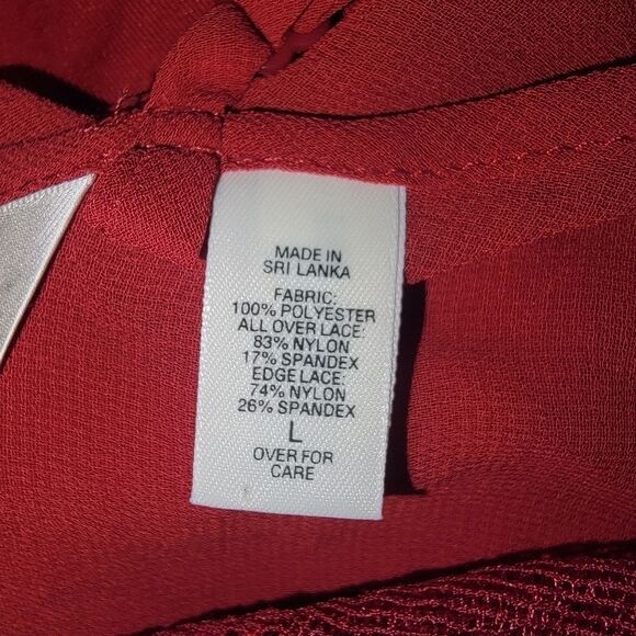 Victoria's Secret red lace high cut lingerie bodysuit size Large - Picture 4 of 6